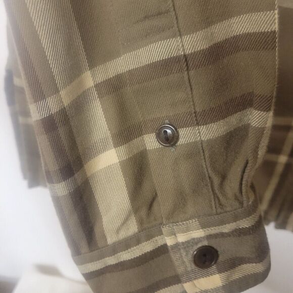 Ralph Lauren Large Flannel Jacket Full Zip Plaid Brown Men  Shirt Jacket - Picture 5 of 7